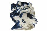 Dark Blue Fluorite on Quartz - China #131432-2